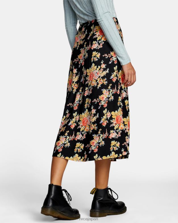 衣類 TP8J1316 本当の黒 RVCA 女性 スターダストミディスカート