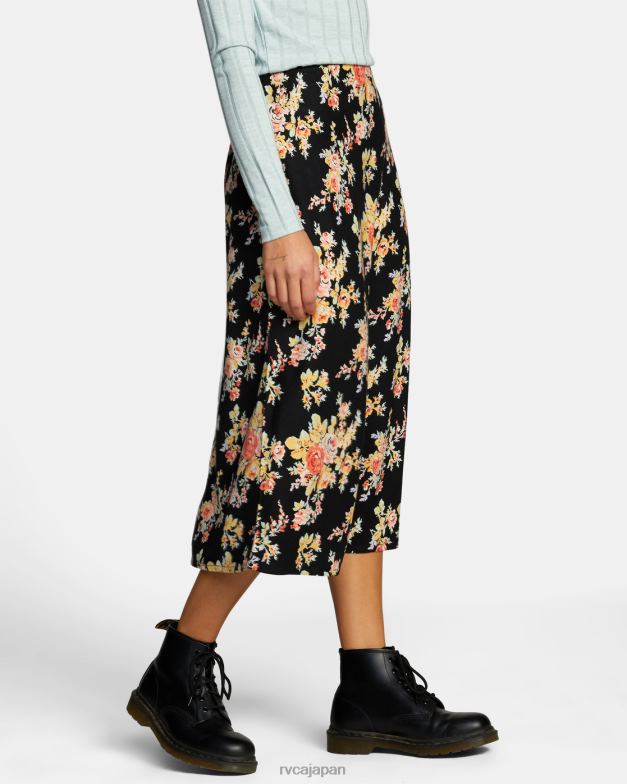 衣類 TP8J1316 本当の黒 RVCA 女性 スターダストミディスカート