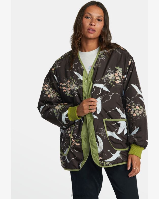 衣類 TP8J1317 シダ RVCA 女性 ディアーリバーシブルオーバーサイズジャケット