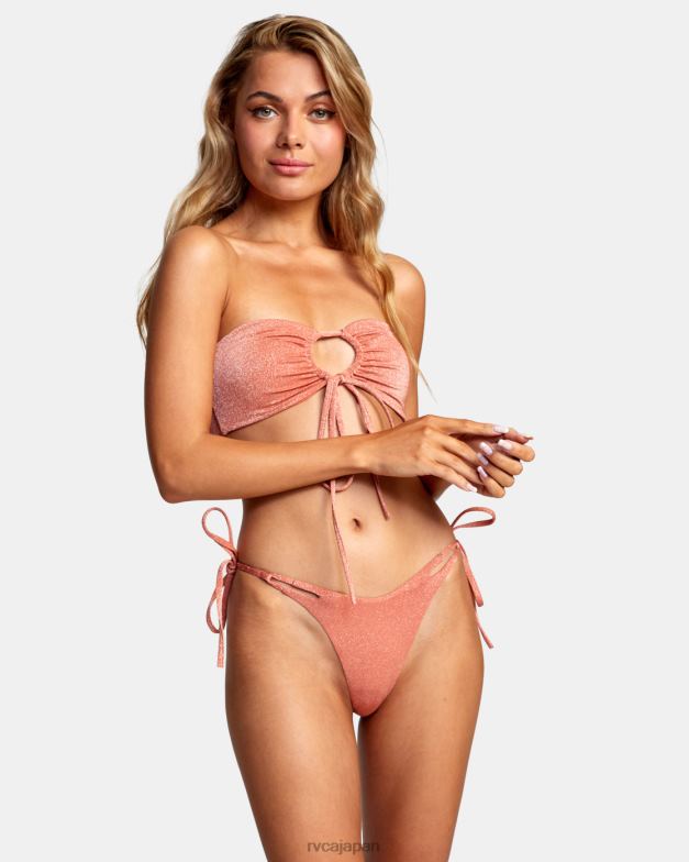 泳ぐ TP8J1322 アプリコット RVCA 女性 ストラータ ミッドライズ フレンチビキニボトムス