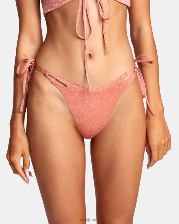 泳ぐ TP8J1322 アプリコット RVCA 女性 ストラータ ミッドライズ フレンチビキニボトムス
