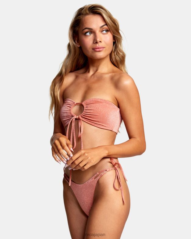 泳ぐ TP8J1322 アプリコット RVCA 女性 ストラータ ミッドライズ フレンチビキニボトムス