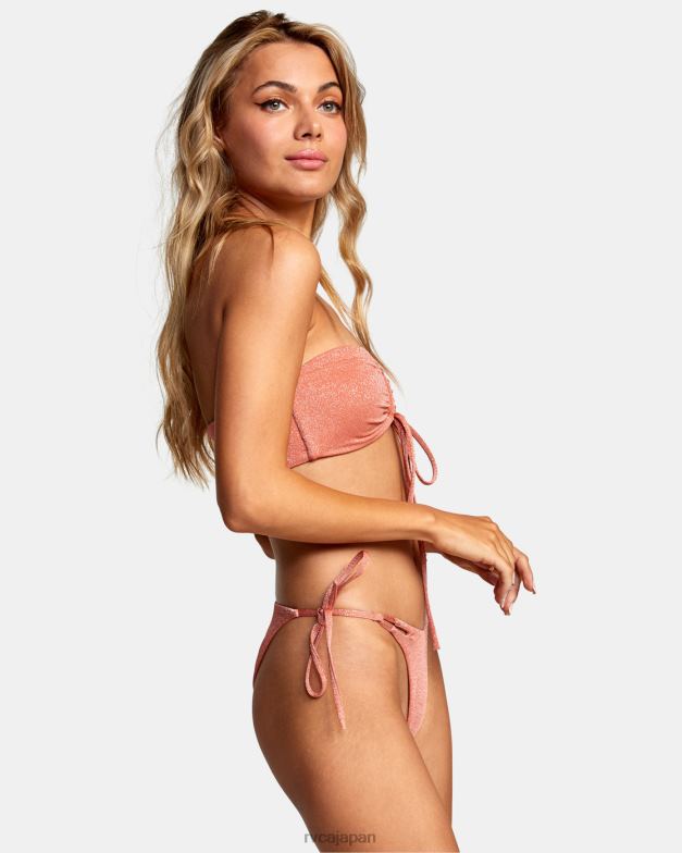 泳ぐ TP8J1322 アプリコット RVCA 女性 ストラータ ミッドライズ フレンチビキニボトムス