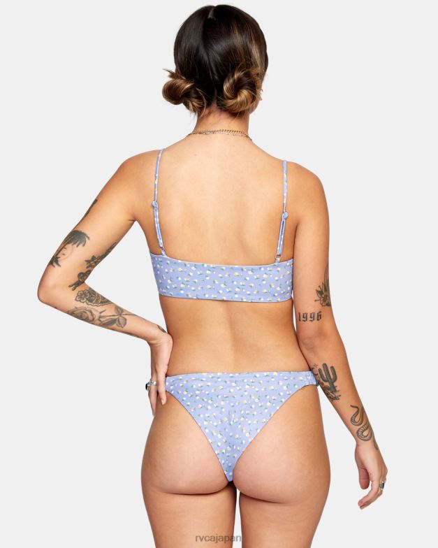 泳ぐ TP8J1326 グレーパープル RVCA 女性 ミルバンドゥビキニトップ