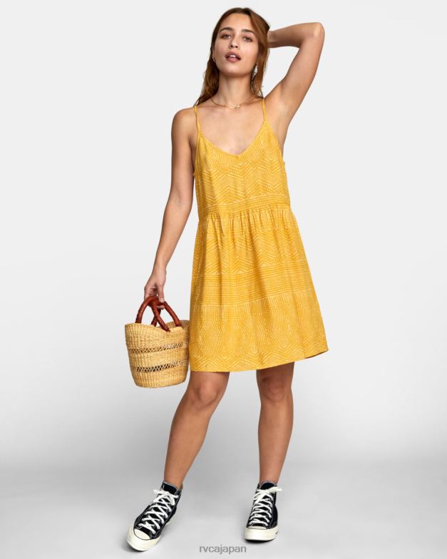 衣類 TP8J1327 見掛け倒し RVCA 女性 ノーランプリントドレス