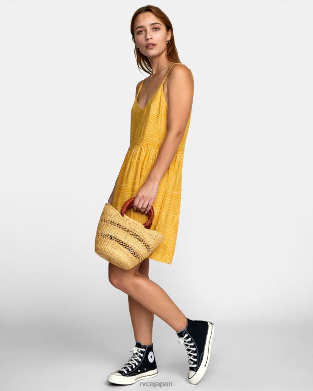 衣類 TP8J1327 見掛け倒し RVCA 女性 ノーランプリントドレス