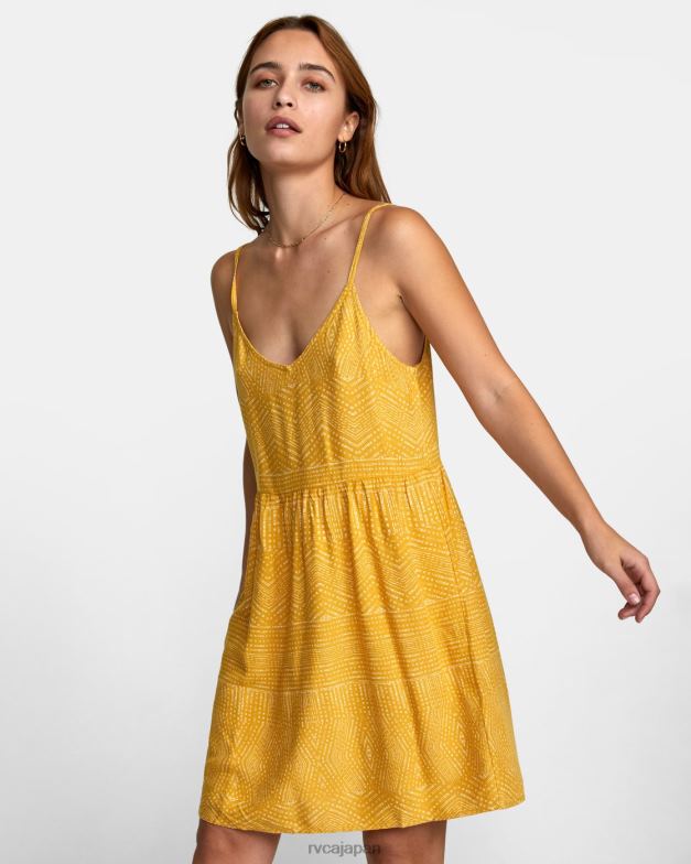 衣類 TP8J1327 見掛け倒し RVCA 女性 ノーランプリントドレス