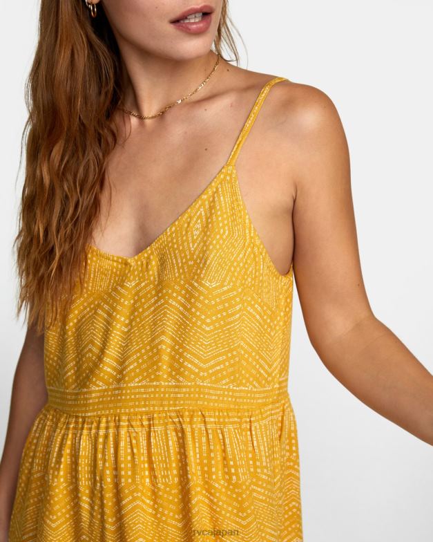 衣類 TP8J1327 見掛け倒し RVCA 女性 ノーランプリントドレス