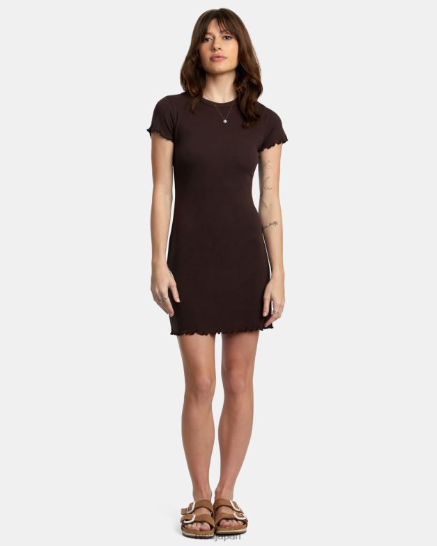 衣類 TP8J1342 ジャワ RVCA 女性 ローバー リブニットドレス