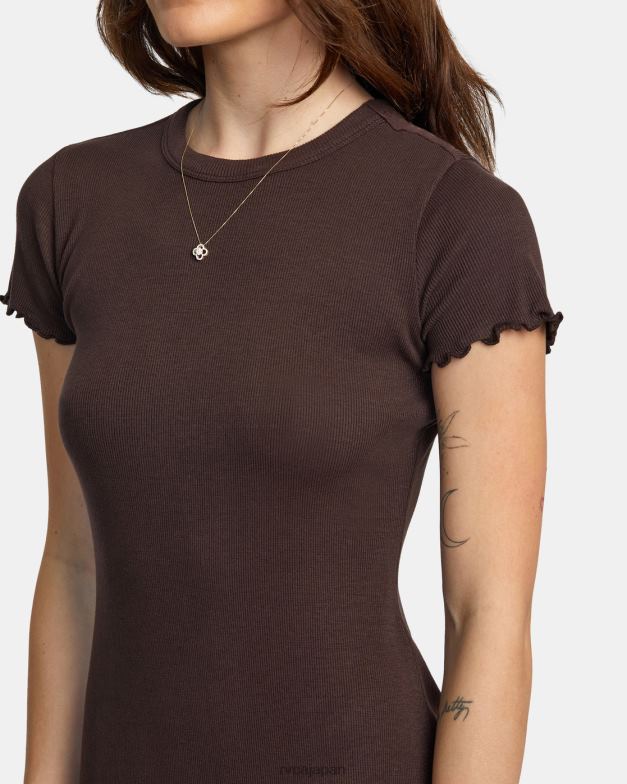 衣類 TP8J1342 ジャワ RVCA 女性 ローバー リブニットドレス