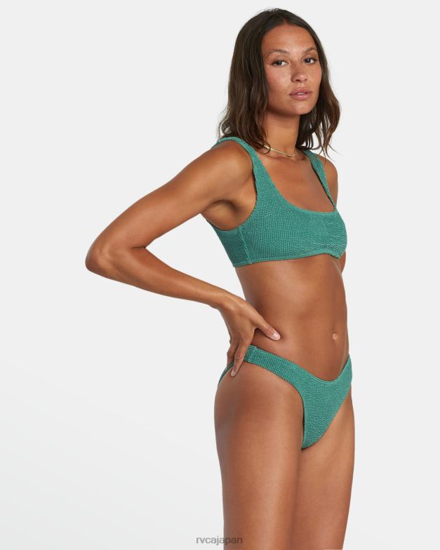 泳ぐ TP8J1348 くすんだ緑 RVCA 女性 グルーヴフレンチビキニボトムス
