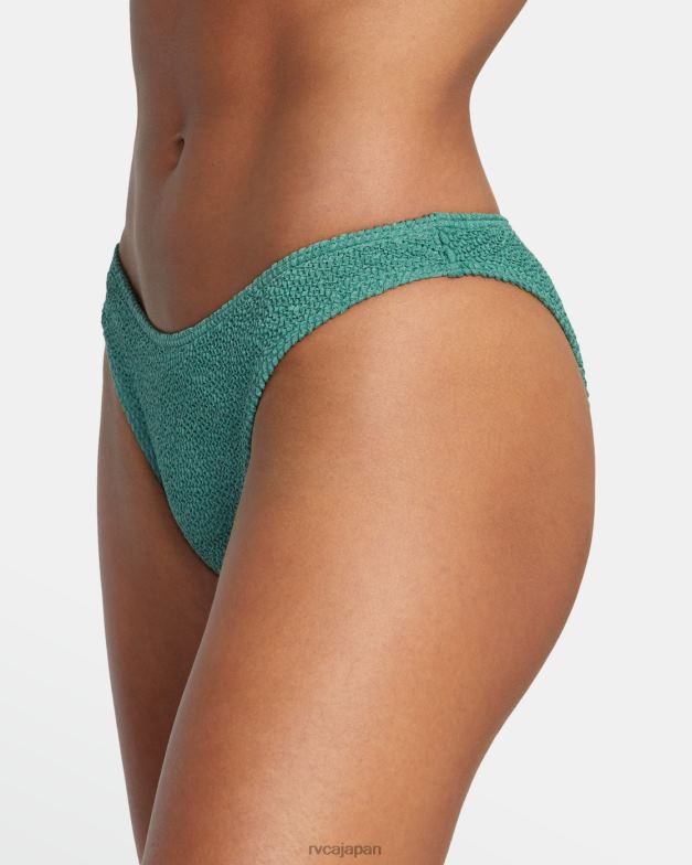 泳ぐ TP8J1348 くすんだ緑 RVCA 女性 グルーヴフレンチビキニボトムス