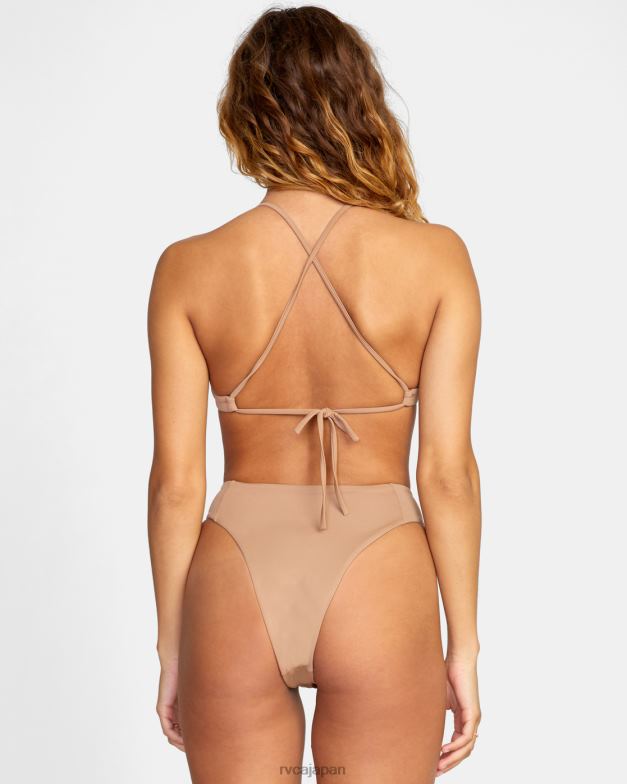 泳ぐ TP8J1349 木材 RVCA 女性 しっかりとしたハイライズ生意気なビキニボトムス