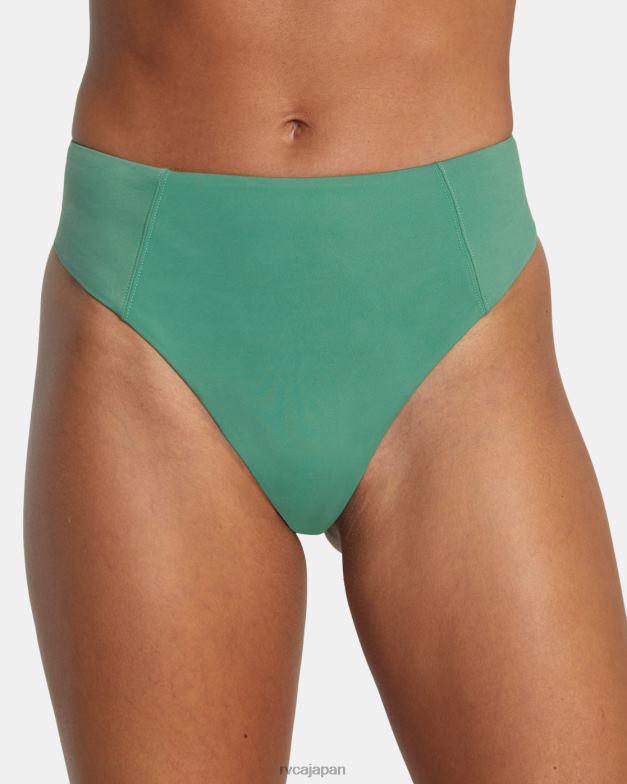 泳ぐ TP8J1351 手のひら RVCA 女性 しっかりとしたハイライズ生意気なビキニボトムス