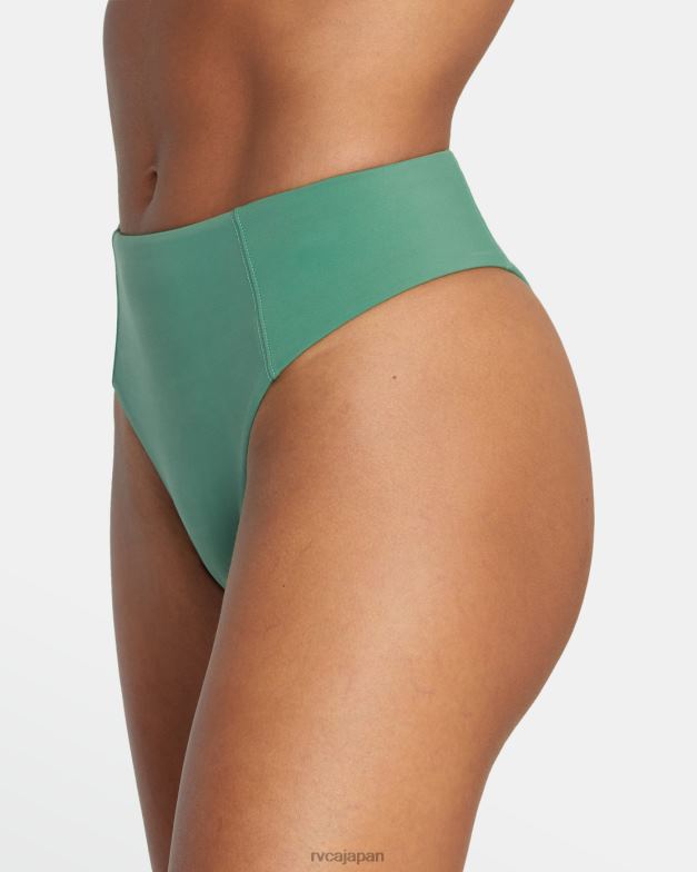 泳ぐ TP8J1351 手のひら RVCA 女性 しっかりとしたハイライズ生意気なビキニボトムス