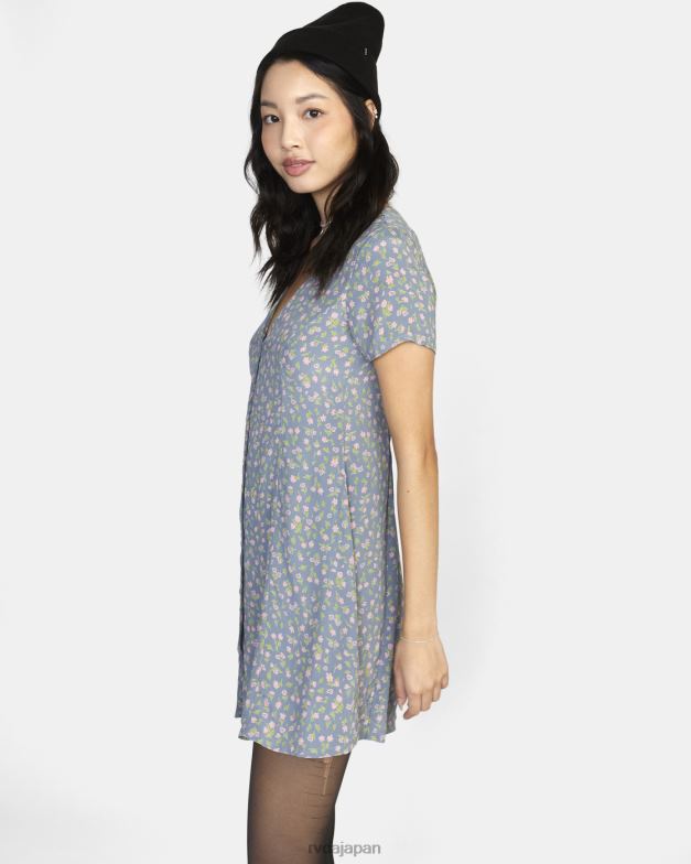 衣類 TP8J1356 青い粉 RVCA 女性 控えめなミニドレス