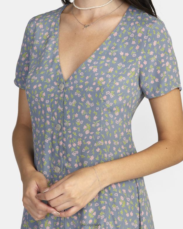 衣類 TP8J1356 青い粉 RVCA 女性 控えめなミニドレス