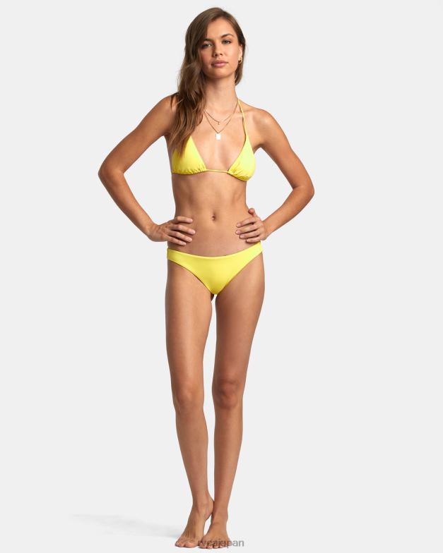 泳ぐ TP8J1358 グアバ RVCA 女性 ソリッドホルタートライアングルビキニトップ