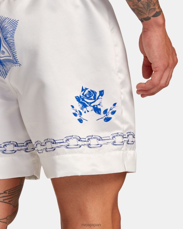 衣類 TP8J135 オフホワイト RVCA 男性 エバーラスト × ベンジャミン ジャンジャン ボクシング ショーツ