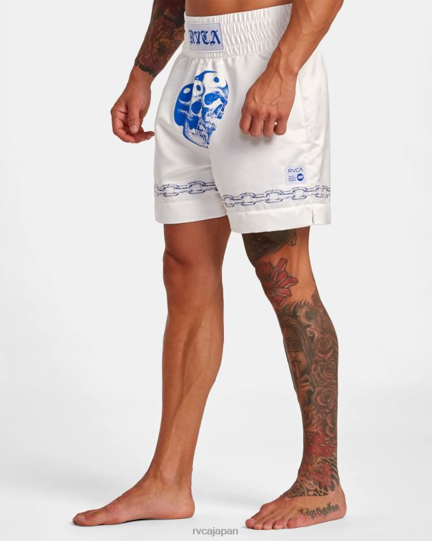 衣類 TP8J135 オフホワイト RVCA 男性 エバーラスト × ベンジャミン ジャンジャン ボクシング ショーツ