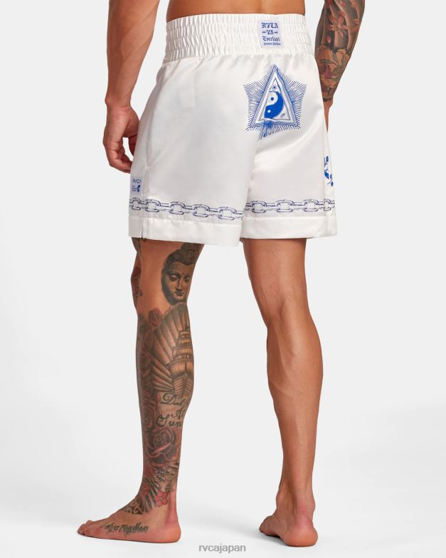 衣類 TP8J135 オフホワイト RVCA 男性 エバーラスト × ベンジャミン ジャンジャン ボクシング ショーツ