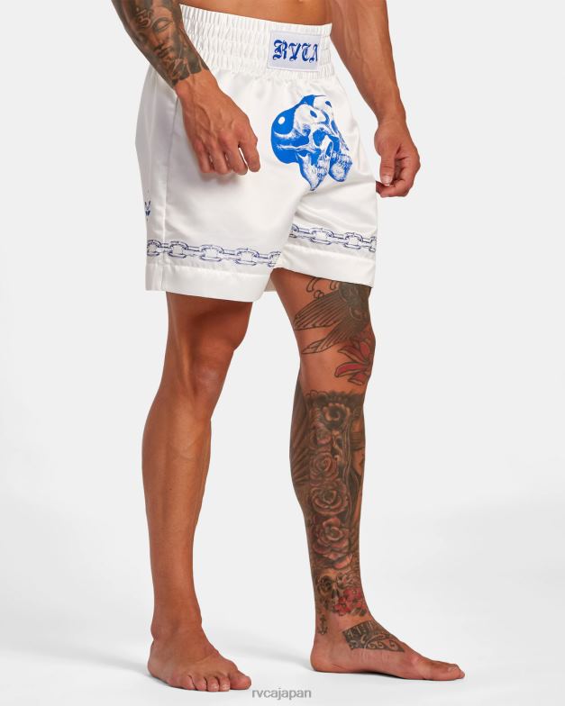 衣類 TP8J135 オフホワイト RVCA 男性 エバーラスト × ベンジャミン ジャンジャン ボクシング ショーツ
