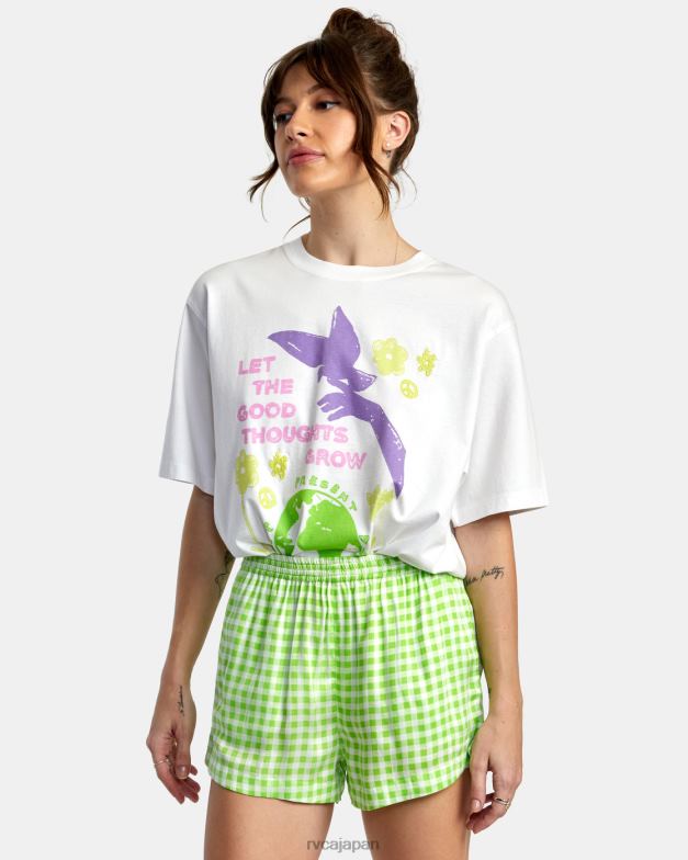 衣類 TP8J1363 グリーンフラッシュ RVCA 女性 ソーヤーウーブンショーツ