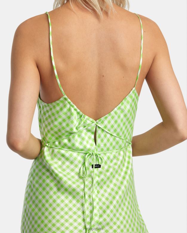 衣類 TP8J1364 グリーンフラッシュ RVCA 女性 ああ、主よ、ミディドレス