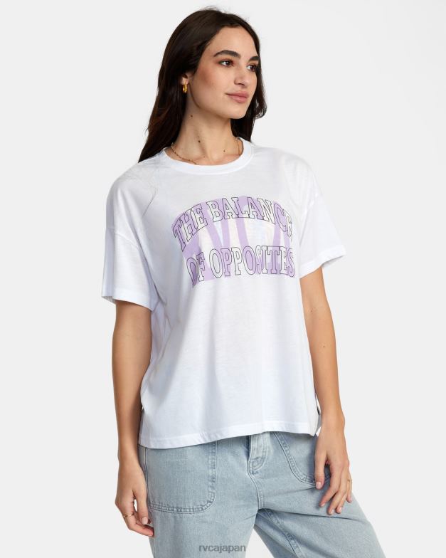 衣類 TP8J1370 白 RVCA 女性 バランステクニカルオーバーサイズTシャツ
