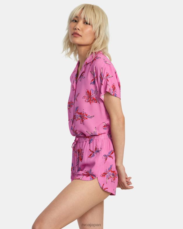 衣類 TP8J1371 シクラメン RVCA 女性 新しい夢エコビスコースショーツ