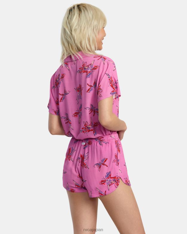 衣類 TP8J1371 シクラメン RVCA 女性 新しい夢エコビスコースショーツ