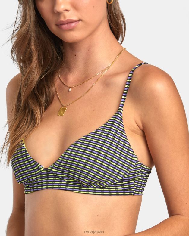 泳ぐ TP8J1374 ダイキリグリーン RVCA 女性 ハイトライアングルビキニトップをリコール