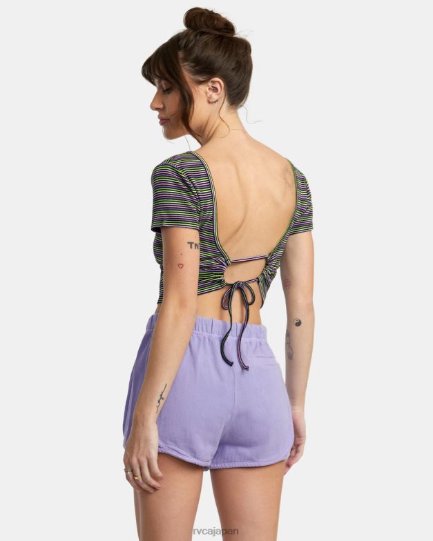 衣類 TP8J1375 黒 RVCA 女性 夢中のトップVネック