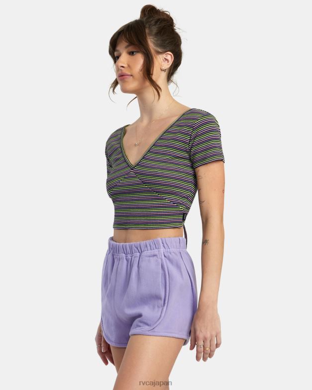 衣類 TP8J1375 黒 RVCA 女性 夢中のトップVネック