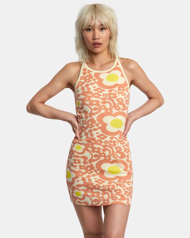 衣類 TP8J1383 レモン RVCA 女性 スタナーリブニットドレス