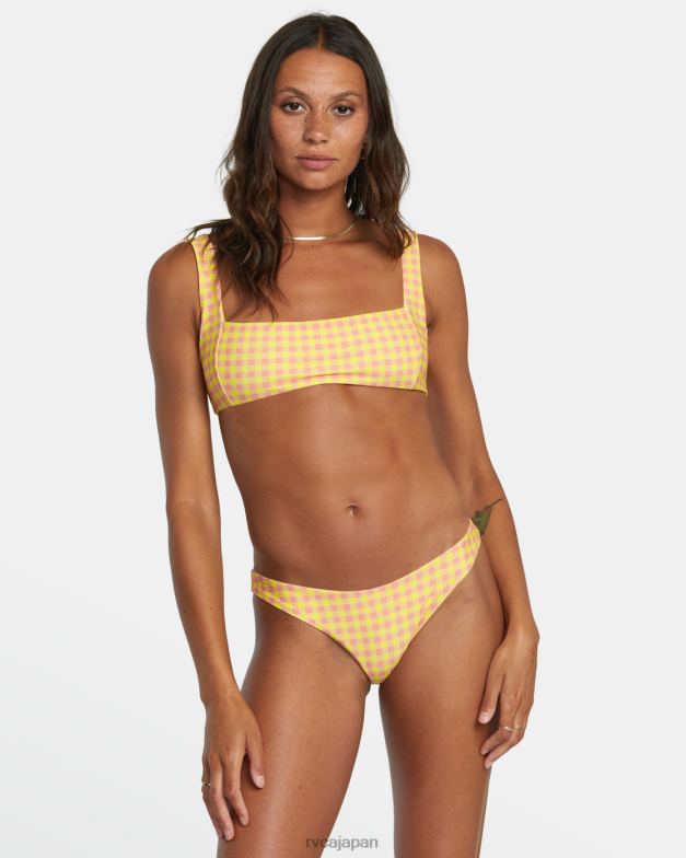 泳ぐ TP8J1389 リリコイ RVCA 女性 サンキススクエアブラレットビキニトップ