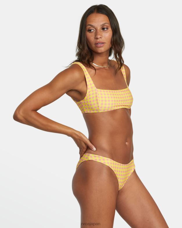 泳ぐ TP8J1389 リリコイ RVCA 女性 サンキススクエアブラレットビキニトップ
