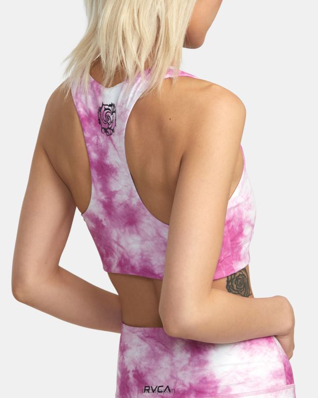 衣類 TP8J1391 ローズピンク RVCA 女性 サグローズエッセンシャルスポーツブラ