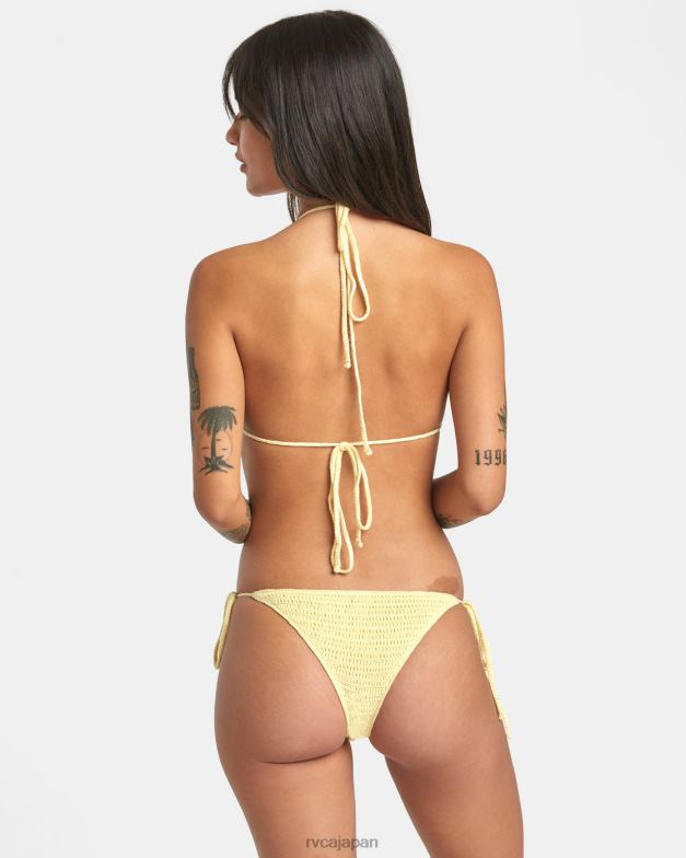 泳ぐ TP8J1394 レモン RVCA 女性 グローリートライアングルビキニトップ