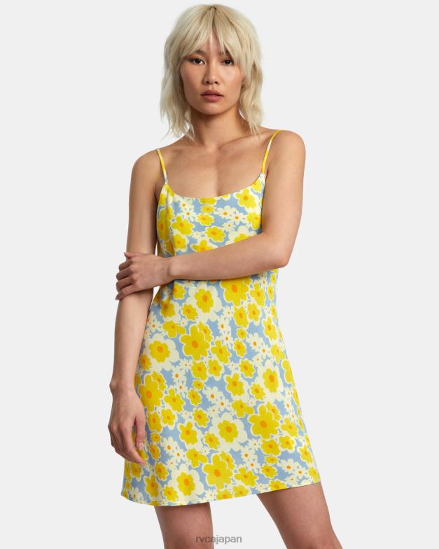 衣類 TP8J1395 ダスティブルー RVCA 女性 マッカーサー ミディドレス