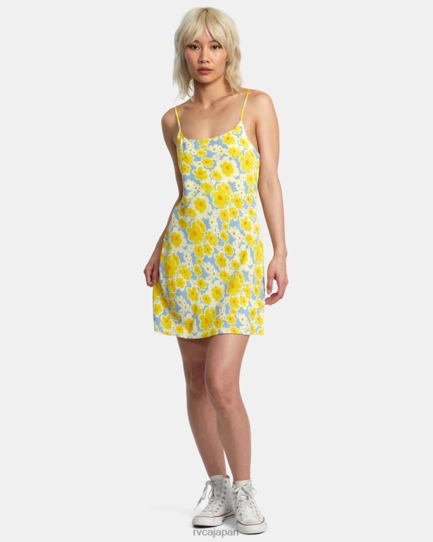 衣類 TP8J1395 ダスティブルー RVCA 女性 マッカーサー ミディドレス