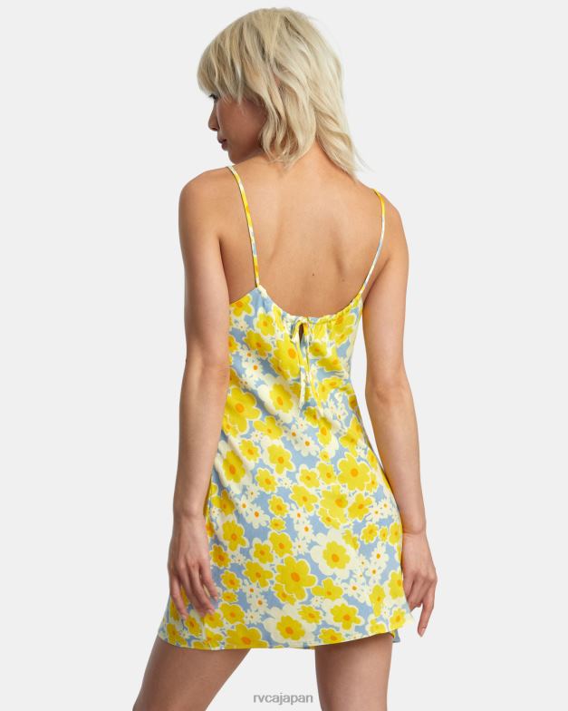 衣類 TP8J1395 ダスティブルー RVCA 女性 マッカーサー ミディドレス