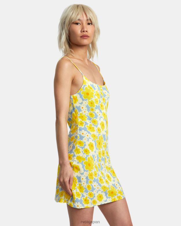 衣類 TP8J1395 ダスティブルー RVCA 女性 マッカーサー ミディドレス