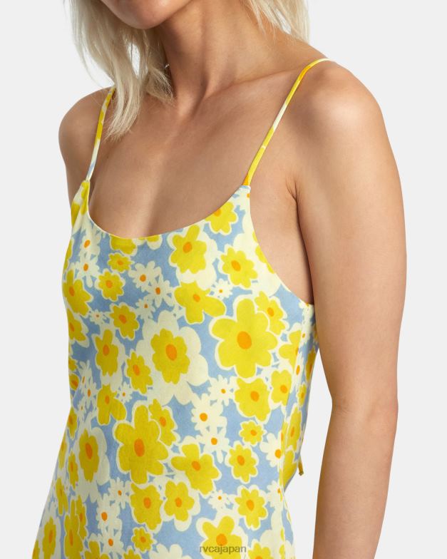 衣類 TP8J1395 ダスティブルー RVCA 女性 マッカーサー ミディドレス