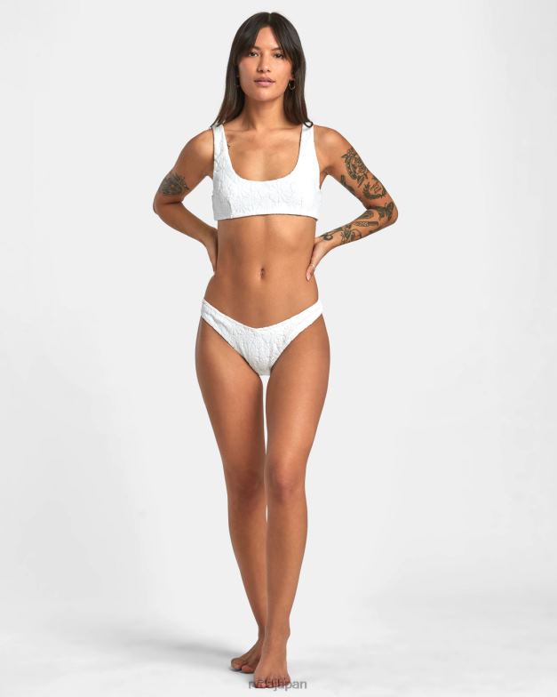 泳ぐ TP8J1397 白いささやき声 RVCA 女性 ドリーブラレットビキニトップ