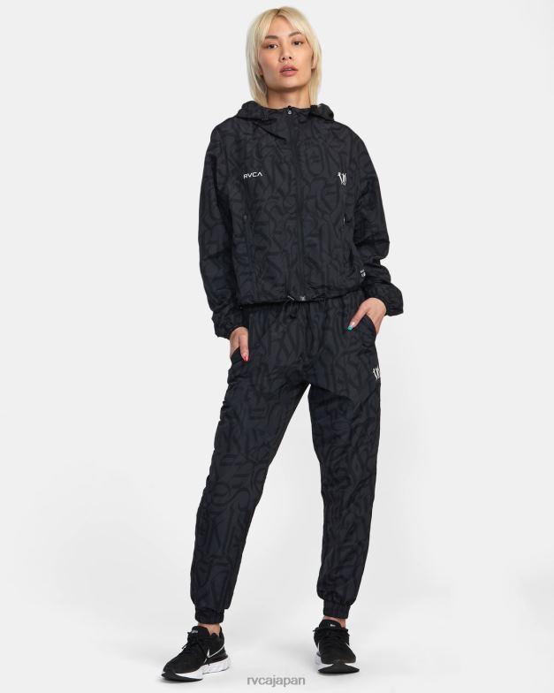 衣類 TP8J1411 黒 RVCA 女性 サグローズトラックテクニカルジョガー