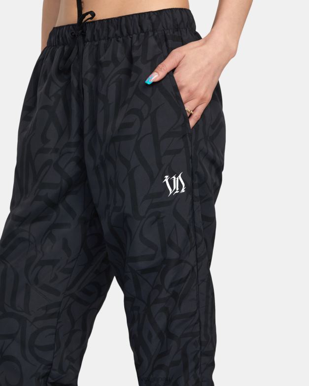 衣類 TP8J1411 黒 RVCA 女性 サグローズトラックテクニカルジョガー