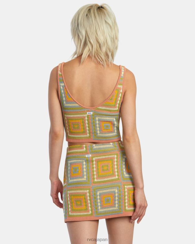 衣類 TP8J1413 グアバ RVCA 女性 シャドーボックスセータートップ