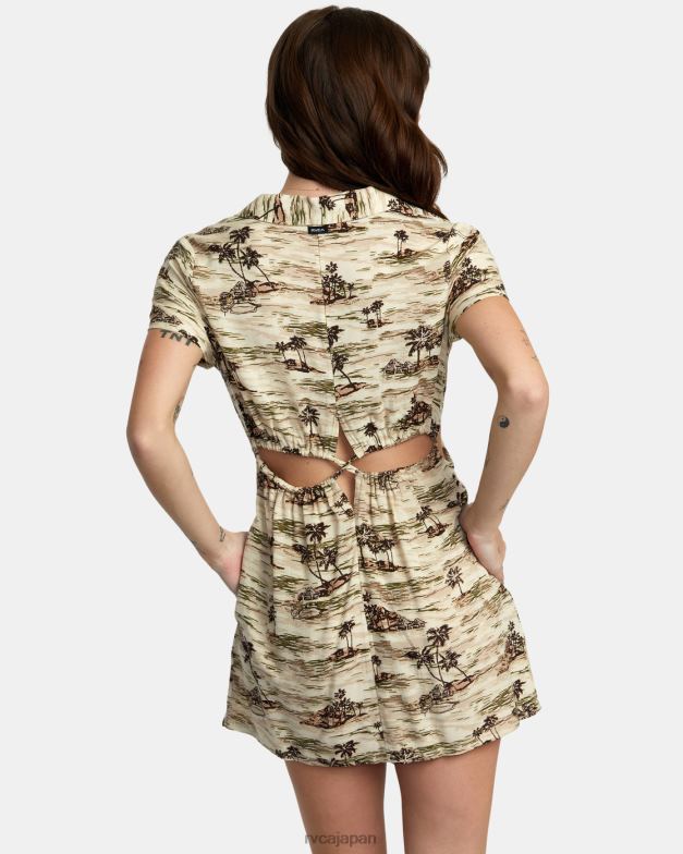 衣類 TP8J1415 クリーム RVCA 女性 リバウンドミニドレス