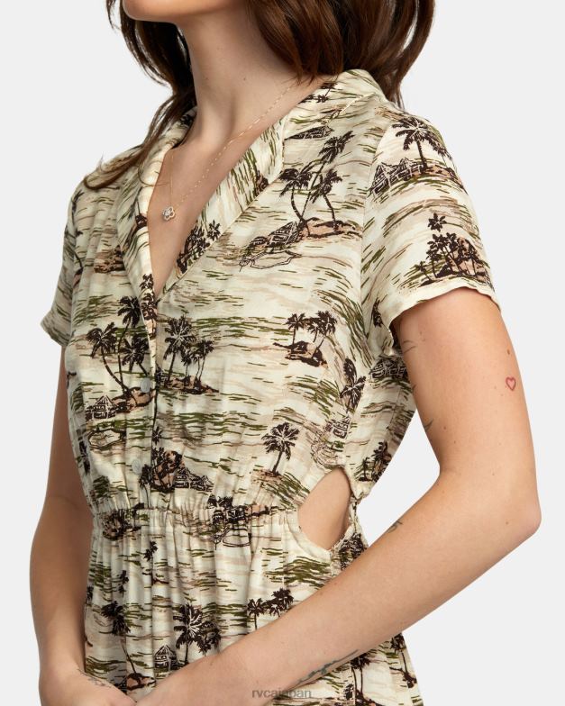 衣類 TP8J1415 クリーム RVCA 女性 リバウンドミニドレス